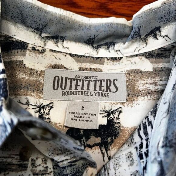 EUC Authentic outfitters Roundtree & Yorke Large Button Down Shirt #MSOC28 - Picture 2 of 6
